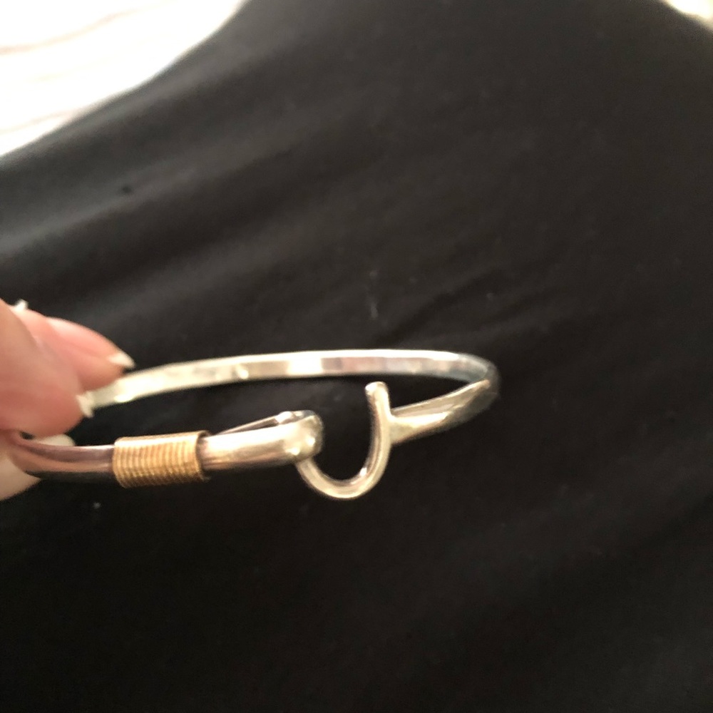 Sterling with gold wire bracelet